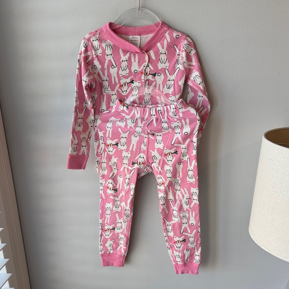 Hanna Andersson Pink Bunny Pajamas